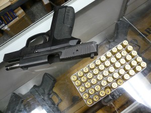 handgun and ammo