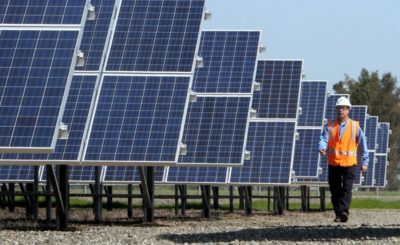 California solar panels drought