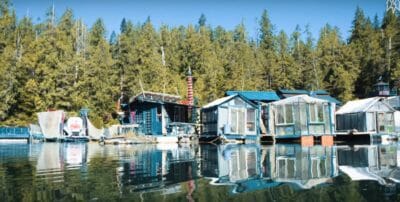 Couple’s Floating Homestead Boasts Greenhouses, Gardens, Garage, Bedrooms … And A Lighthouse