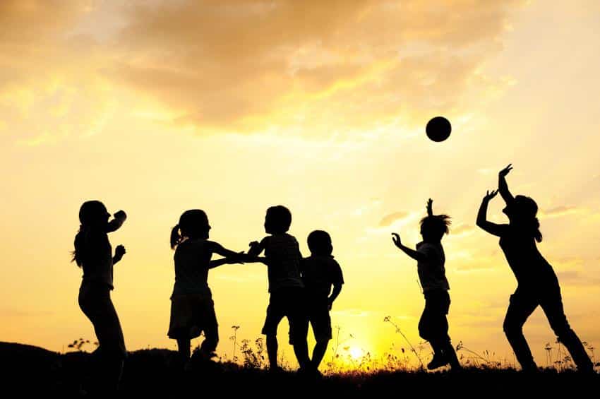 kids playing ball