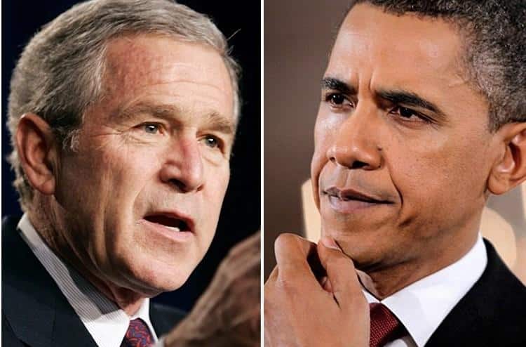 george bush and barack obama