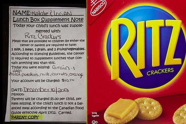 Mom Fined $10 For Child’s 'Unhealthy' Lunch; School Gives Kid Ritz