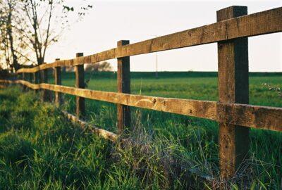 wood fence woven wire synthetic barbed wire electric