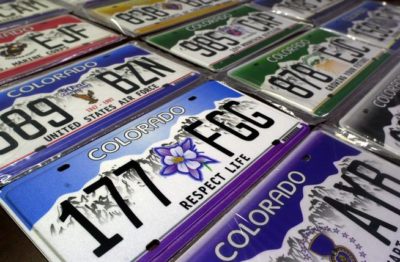 idaho colorado marijuana license plate