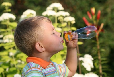 boy playing outside -- istcok