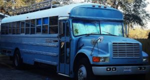 Off-Grid Life In A $4,500 Converted School Bus