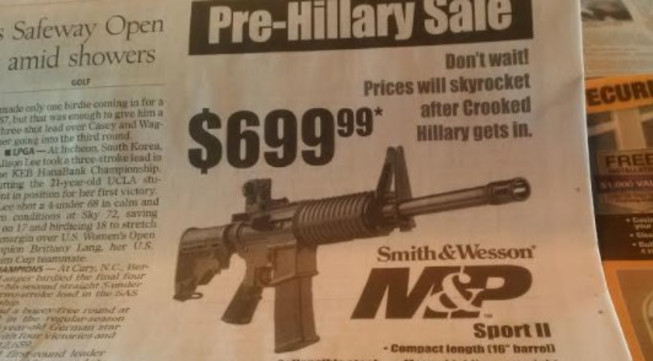 Gun Store Owner Warns: ‘Prices Will Skyrocket After’ Hillary Wins