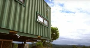 He Built A FULLY Off-Grid Shipping Container Home On A Mountain Top