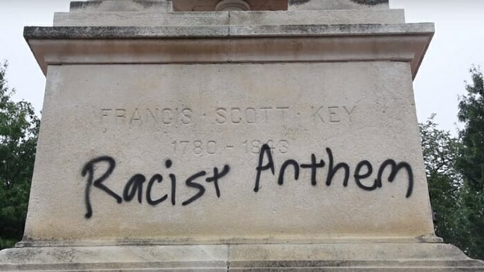 Vandals Target ‘Racist’ Star Spangled Banner Statue