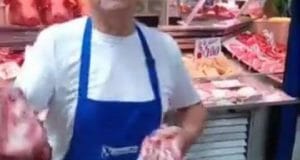 Emotionally Rattled Vegan Protestors Attacked By “Meat Throwing” Butcher